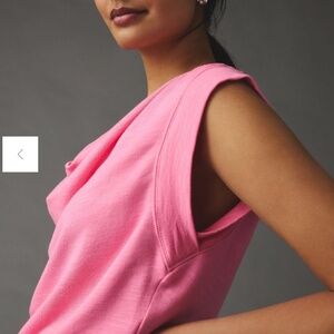 Pink Daily Practice by Anthropologie Slouchy Cowl Neck Top